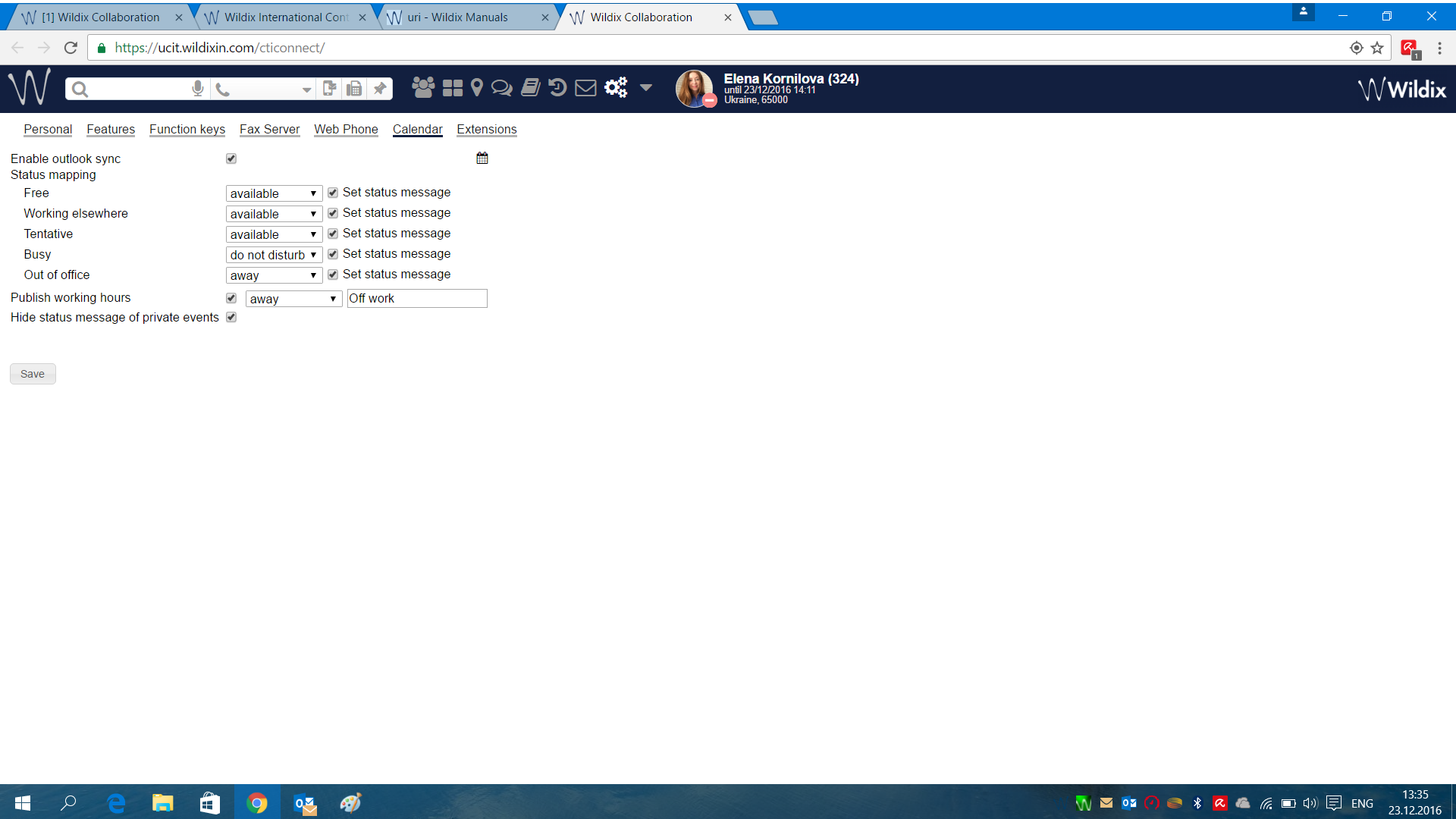 outlook-integration-for-microsoft-windows-wildix-training